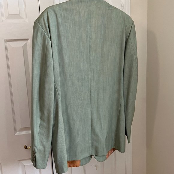 United Colours of Benetton green teal blazer with hole at back - Picture 2 of 10